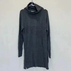 ATHLETA Duran Dolman Gray Women's Tunic Dress Size Small Cowl Neck Thumb…